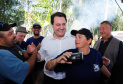 O governador Carlos Massa Ratinho Junior e o prefeito de Guaratuba, Roberto Justus, inauguraram a ponte sobre o Rio Cubatão, em Guaratuba.