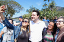 O governador Carlos Massa Ratinho Junior e o prefeito de Guaratuba, Roberto Justus, inauguraram a ponte sobre o Rio Cubatão, em Guaratuba.