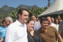 O governador Carlos Massa Ratinho Junior e o prefeito de Guaratuba, Roberto Justus, inauguraram a ponte sobre o Rio Cubatão, em Guaratuba. Foto:Gilson Abreu/AEN