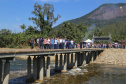 O governador Carlos Massa Ratinho Junior e o prefeito de Guaratuba, Roberto Justus, inauguraram a ponte sobre o Rio Cubatão, em Guaratuba. Foto:Gilson Abreu/AEN