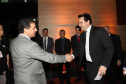 O governador Carlos Massa Ratinho Junior participa da abertura do III Forum Gestão Pública FACIAP, Caminhos do Crescimento. Participaram do evento: o governador: de Santa Catarina, Carlos Moisés; Marco Tadeu Barbosa, pres. da Faciap; pres. da Federação das Associações das Empresas de Santa Catarina, Jonny Zulauf; pres. da Celepar, Allan Costa. entre outros. N/F: governador de Santa Catarina, Carlos Moisés.Curitiba, 21- 08- 19.Foto: Arnaldo Alves / ANPr.