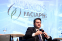 O governador Carlos Massa Ratinho Junior participa da abertura do III Forum Gestão Pública FACIAP, Caminhos do Crescimento. Participaram do evento: o governadores: do Distrito Federal, Ibaneis Rocha; de Santa Catarina, Carlos Moisés; Marco Tadeu Barbosa, pres. da Faciap; pres. da Federação das Associações das Empresas de Santa Catarina, Jonny Zulauf; pres. da Celepar, Allan Costa. entre outros.Curitiba, 21- 08- 19.Foto: Arnaldo Alves / ANPr.