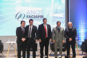 O governador Carlos Massa Ratinho Junior participa da abertura do III Forum Gestão Pública FACIAP, Caminhos do Crescimento. Participaram do evento: o governadores: do Distrito Federal, Ibaneis Rocha; de Santa Catarina, Carlos Moisés; Marco Tadeu Barbosa, pres. da Faciap; pres. da Federação das Associações das Empresas de Santa Catarina, Jonny Zulauf; pres. da Celepar, Allan Costa. entre outros.Curitiba, 21- 08- 19.Foto: Arnaldo Alves / ANPr.