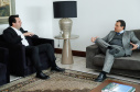 O governador Carlos Massa Ratinho Junior recebe o governador de Santa Catarina, o governador de Santa Catarina, Carlos Moisés.