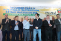 O governador Carlos Massa Ratinho Junior autorizou nesta quinta-feira (22) o início de obras de uma nova unidade do Hospital e Maternidade Dr. Paulo Fortes, em São Mateus do Sul. Presentes na solenidade: prefeito de São Mateus do Sul, Luiz Adyr Gonsalves Pereira; os secretários: da Saúde, Beto Preto; de Infraestrutura e Logística, Sandro Alex; deputados: Alexandre Curi; Hussein Bakri; Emerson Bacil; entre outros.São Mateus do Sul, 22-08-19.Foto: Arnaldo Alves / ANPr.