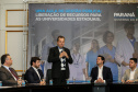 O governador Carlos Massa Ratinho Junior libera nesta segunda-feira (26),  em evento no Palácio Iguaçu, suplementação orçamentária para universidades estaduais. Na foto Superintendente de Ciência, Tecnologia e Ensino Superior Aldo Nelson Bona.  Curitiba, 26/08/2019 -Foto: Geraldo Bubniak/AEN