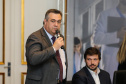 O governador Carlos Massa Ratinho Junior libera nesta segunda-feira (26),  em evento no Palácio Iguaçu, suplementação orçamentária para universidades estaduais. Na foto o  secretário de Estado da Saúde, Beto Preto.  Curitiba, 26/08/2019 -Foto: Geraldo Bubniak/AEN
