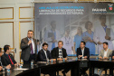 O governador Carlos Massa Ratinho Junior libera nesta segunda-feira (26),  em evento no Palácio Iguaçu, suplementação orçamentária para universidades estaduais.  Curitiba, 26/08/2019 -Foto: Geraldo Bubniak/AEN