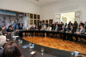 O governador Carlos Massa Ratinho Junior libera nesta segunda-feira (26),  em evento no Palácio Iguaçu, suplementação orçamentária para universidades estaduais.  Curitiba, 26/08/2019 -Foto: Geraldo Bubniak/AEN