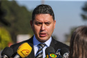 O governador Carlos Massa Ratinho Junior participa nesta sexta-feira (30) do projeto Em Frente Brasil - Programa Nacional de Enfrentamento à Criminalidade Violenta, criado pelo Ministério da Justiça e Segurança Pública no Parque São José em São José dos Pinhais. Na foto o secretário de segurança municipal, Fabiano da Rosa . 30/08/2019 -Foto: Geraldo Bubniak/AEN