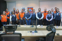 A Coordenadoria Estadual de Proteção e Defesa Civil recebeu nesta semana integrantes da Defesa Civil de Minas Gerais. Eles vieram conhecer a estrutura e os processos de trabalho do órgão paranaense, que é referência na área e possui um dos mais conhecidos sistemas do Brasil. A visita começou segunda-feira e se encerrou nesta sexta-feira (30). Foto: Divulgação/Defesa Civil