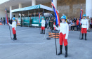 Solenidade de abertura das comemorações da Semana da Pátria 2019. O evento ocorreu no estacionamento do Palácio Iguaçu, em Curitiba, com a participação do governador Carlos Massa Ratinho Junior e comandantes das Forças Armadas, da Polícia Militar do Paraná e da Liga de Defesa Nacional.Foto:  Valdelino Pontes