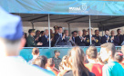 Solenidade de abertura das comemorações da Semana da Pátria 2019. O evento ocorreu no estacionamento do Palácio Iguaçu, em Curitiba, com a participação do governador Carlos Massa Ratinho Junior e comandantes das Forças Armadas, da Polícia Militar do Paraná e da Liga de Defesa Nacional.Foto:  Valdelino Pontes