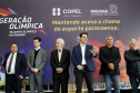 O governador Carlos Massa Ratinho Junior anunciou nesta segunda-feira (02), no Palácio Iguaçu, a nova fase do programa de apoio à formação de atletas olímpicos. Patrocinado pela Copel, o ?Geração Olímpica? é o maior programa de bolsa-atleta do País. Curitiba,02/09/2019 Foto:Jaelson Lucas /AEN