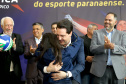 O governador Carlos Massa Ratinho Junior anunciou nesta segunda-feira (02), no Palácio Iguaçu, a nova fase do programa de apoio à formação de atletas olímpicos. Patrocinado pela Copel, o ?Geração Olímpica? é o maior programa de bolsa-atleta do País. Curitiba,02/09/2019 Foto:Jaelson Lucas /AEN