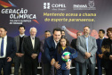 O governador Carlos Massa Ratinho Junior anunciou nesta segunda-feira (02), no Palácio Iguaçu, a nova fase do programa de apoio à formação de atletas olímpicos. Patrocinado pela Copel, o ?Geração Olímpica? é o maior programa de bolsa-atleta do País. Curitiba,02/09/2019 Foto:Jaelson Lucas /AEN