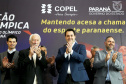 O governador Carlos Massa Ratinho Junior anunciou nesta segunda-feira (02), no Palácio Iguaçu, a nova fase do programa de apoio à formação de atletas olímpicos. Patrocinado pela Copel, o ?Geração Olímpica? é o maior programa de bolsa-atleta do País. Curitiba,02/09/2019 Foto:Jaelson Lucas / AEN