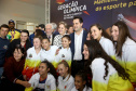 O governador Carlos Massa Ratinho Junior anunciou nesta segunda-feira (02), no Palácio Iguaçu, a nova fase do programa de apoio à formação de atletas olímpicos. Patrocinado pela Copel, o ?Geração Olímpica? é o maior programa de bolsa-atleta do País. Curitiba,02/09/2019 Foto:Jaelson Lucas / AEN