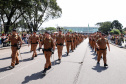 Aproximadamente 20 mil pessoas acompanharam neste sábado (7), em Curitiba, o desfile cívico-militar que comemora os 197 anos da Proclamação da Independência, segundo estimativas da Polícia Militar do Paraná. O governador Carlos Massa Ratinho Junior assistiu a solenidade de 7 de Setembro na Avenida Cândido de Abreu, acompanhado de sua família, do comandante da 5ª Divisão do Exército, general de divisão José Russo Assumpção Delgado, do vice-governador Darci Piana e de diversas autoridades.