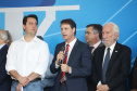 O governador Carlos Massa Ratinho Junior anunciou nesta segunda-feira (9) a expansão do programa que viabiliza instalação de caixas d'água em casas de famílias em situação de vulnerabilidade social. Participaram: secretários da Justiça, Família e Trabalho, Ney Leprevost; da Saúde, Beto Preto; presidente da Sanepar, Claudio Stabile; deputados estaduais; prefeitos; entre outras autoridades.Curitiba, 09-09-19.Foto: Arnaldo Alves / AEN.