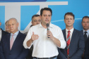 O governador Carlos Massa Ratinho Junior anunciou nesta segunda-feira (9) a expansão do programa que viabiliza instalação de caixas d'água em casas de famílias em situação de vulnerabilidade social. Participaram: secretários da Justiça, Família e Trabalho, Ney Leprevost; da Saúde, Beto Preto; presidente da Sanepar, Claudio Stabile; deputados estaduais; prefeitos; entre outras autoridades.Curitiba, 09-09-19.Foto: Arnaldo Alves / AEN.