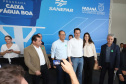 O governador Carlos Massa Ratinho Junior anunciou nesta segunda-feira (9) a expansão do programa que viabiliza instalação de caixas d'água em casas de famílias em situação de vulnerabilidade social. Participaram: secretários da Justiça, Família e Trabalho, Ney Leprevost; da Saúde, Beto Preto; presidente da Sanepar, Claudio Stabile; deputados estaduais; prefeitos; entre outras autoridades.Curitiba, 09-09-19.Foto: Arnaldo Alves / AEN.