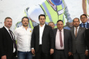 O governador Carlos Massa Ratinho Junior confirmou nesta quarta-feira (18) investimentos do Estado em pacote de obras da área da Segurança Pública. Serão construídas cadeias públicas em Foz do Iguaçu, Londrina, Ponta Grossa e Guaíra e delegacias em Araucária, Almirante Tamandaré e Colombo. A solenidade foi no Palácio Iguaçu, com a presença do secretário da Segurança Pública, Romulo Marinho Soares. Curitiba,18/09/2019 Foto:Jaelson Lucas / AEN