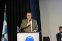 O secretário de Estado da Saúde, Beto Preto, esteve nesta quarta-feira (18) na Companhia de Tecnologia da Informação e Comunicação do Paraná (Celepar), em Curitiba, para mediar o evento “As novas tecnologias e seus impactos para a atividade hospitalar e de outros serviços de saúde”. Foto: Divulgação/SESA