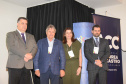 O secretário de Estado da Saúde, Beto Preto, esteve nesta quarta-feira (18) na Companhia de Tecnologia da Informação e Comunicação do Paraná (Celepar), em Curitiba, para mediar o evento “As novas tecnologias e seus impactos para a atividade hospitalar e de outros serviços de saúde”. Foto: Divulgação/SESA