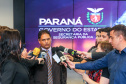 Coletiva de imprensa do secretário da Segurança Pública, coronel Rômulo Marinho Soares sobre a integração da base de dados entre Paraná, São Paulo e Brasília que permitiu a identificação de uma pessoa suspeita da morte da menina Raquel Genofre,  nesta quinta-feira (19). Na foto entrevista do delegado Marcos Fernando da Silva Fontes. Curitiba, 19/04/2019 - Foto: Geraldo Bubniak/AEN