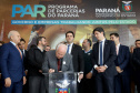 O Governo do Paraná apresentou nesta segunda-feira (23), em evento com o governador Carlos Massa Ratinho Junior, no Palácio Iguaçu, a carteira de projetos de parcerias público-privadas (PPP). Serão apresentados projetos previstos, com estimativas de prazos, investimentos e um quadro com a evolução do planejamento de cada um. Curitiba,23/09/2019 Foto:Jaelson Lucas / AEN