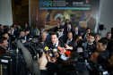 O Governo do Paraná apresentou nesta segunda-feira (23), em evento com o governador Carlos Massa Ratinho Junior, no Palácio Iguaçu, a carteira de projetos de parcerias público-privadas (PPP). Serão apresentados projetos previstos, com estimativas de prazos, investimentos e um quadro com a evolução do planejamento de cada um. Curitiba,23/09/2019 Foto:Jaelson Lucas / AEN