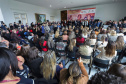 O governador Carlos Massa Ratinho Junior apresentou nesta terça-feira (24), no Palácio Iguaçu, em Curitiba, o Programa Banco da Mulher Paranaense. Participaram: vice-governador, Darci Piana; secretários:da Fazenda, Renê Garcia Junior; Chefe da Casa Civil, Guto Silva; presidente da Fomento Paraná, Heraldo Alves das Neves; deputados; entre outros.Curitiba, 24-09-19.Foto: Arnaldo Alves / AEN.