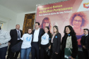 O governador Carlos Massa Ratinho Junior apresentou nesta terça-feira (24), no Palácio Iguaçu, em Curitiba, o Programa Banco da Mulher Paranaense. Participaram: vice-governador, Darci Piana; secretários:da Fazenda, Renê Garcia Junior; Chefe da Casa Civil, Guto Silva; presidente da Fomento Paraná, Heraldo Alves das Neves; deputados; entre outros.Curitiba, 24-09-19.Foto: Arnaldo Alves / AEN.