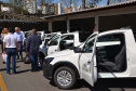 O Governo do Estado entregou nesta terça-feira (1) cinco veículos caminhonete, acompanhados de kits de equipamentos para modernização das centrais públicas de abastecimento. Nesta etapa, foram beneficiados os municípios de Rebouças, Dois Vizinhos, Palmas, Salgado Filho e Cruzeiro do Sul, totalizando 44 municípios beneficiados. Foto; Divulgação/SEAB