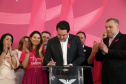 Governador Carlos Massa Ratinho Junior lança Projeto Parana Rosa.Foto Gilson Abreu/ANP