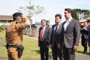 O governador Carlos Massa Ratinho Junior e o ministro da Justiça e Segurança Pública, Sergio Moro, visitam a Base da Força Nacional de Segurança Pública, em São José dos Pinhais. Foto: José Fernando Ogura/AEN