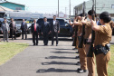 O governador Carlos Massa Ratinho Junior e o ministro da Justiça e Segurança Pública, Sergio Moro, visitam a Base da Força Nacional de Segurança Pública, em São José dos Pinhais. Foto: José Fernando Ogura/AEN