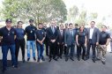 O governador Carlos Massa Ratinho Junior e o ministro da Justiça e Segurança Pública, Sergio Moro, visitam a Base da Força Nacional de Segurança Pública, em São José dos Pinhais. 