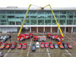 O Corpo de Bombeiros do Paraná recebeu nesta segunda-feira (7) duas novas plataformas skylift, utilizadas no combate a incêndios em grandes alturas. A entrega dos novos equipamentos foi feita pelo governador Carlos Massa Ratinho Junior, como parte das comemorações pelos 107 anos da Corporação.Foto: José Fernando Ogura/AEN