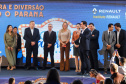 O governador Carlos Massa Ratinho Junior lança nesta quarta-feira (09) o projeto Cinema na Praça, que beneficiará cidades com até dez mil habitantes que não têm cinemas de rua ou em centros comerciais, no Palácio Iguaçu, em Curitiba. 09/10/2019