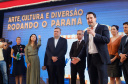 O governador Carlos Massa Ratinho Junior lança nesta quarta-feira (09) o projeto Cinema na Praça, que beneficiará cidades com até dez mil habitantes que não têm cinemas de rua ou em centros comerciais, no Palácio Iguaçu, em Curitiba. 09/10/2019