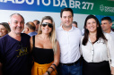 O governador Carlos Massa Ratinho Junior inaugurou nesta quinta-feira (10) o viaduto Nelson Buffara, na entrada de Paranaguá, onde a BR-277 se divide entre as avenidas Ayrton Senna e Bento Rocha. A obra é fundamental para melhorar o trânsito pesado da região e agilizar a movimentação de cargas em direção ao Porto de Paranaguá.