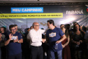 O governador Carlos Massa Ratinho Junior esteve neste sábado em Marumbi, no Vale do Ivaí, para inaugurar a unidade do programa Meu Campinho, espaço de esporte e lazer implantado pelo Governo do Estado no município. Presentes: prefeito de Marumbi, Adhemar Francisco Rejani; secretários: de Saúde, Beto Preto; de Desenvolvimento Urbano, João Calos Ortega; Primeira Dama do Estado, Luciana Saito Massa; apresentador Carlos Massa (ratinho); entre outros.Marumbi, 12-10-19.Foto: Arnaldo Alves / AEN.