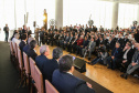 O governador Carlos Massa Ratinho Junior e a ministra da Agricultura, Pecuária e Abastecimento, Tereza Cristina, anunciam nesta terça-feira (15), no Palácio Iguaçu, em Curitiba, a suspensão das campanhas de vacinação contra febre aftosa em rebanhos bovinos e de bufalinos no Paraná. Curitiba, 14/10/2019 - Foto: Geraldo Bubniak/AEN