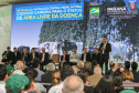 O governador Carlos Massa Ratinho Junior e a ministra da Agricultura, Pecuária e Abastecimento, Tereza Cristina, anunciam nesta terça-feira (15), no Palácio Iguaçu, em Curitiba, a suspensão das campanhas de vacinação contra febre aftosa em rebanhos bovinos e de bufalinos no Paraná. Curitiba, 14/10/2019 - Foto: Geraldo Bubniak/AEN