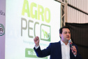 O governador Carlos Massa Ratinho Junior participa nesta quinta-feira (17),  no Parque de Exposições Lacerda Werneck, em Guarapuava, da primeira edição da Agropec, evento voltado a produtores rurais da região e que reúne palestras técnicas, leilões de animais e culinária tropeira e regional. Guarapuava, 17/10/2019 -  Foto: Geraldo Bubniak/AEN