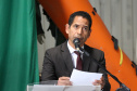 Curitiba, 17 de Outubro de 2019. Passagem de Comando BPMOA. Foto; discurso Secretario de Segurança Publica do Estado do Parana Cel Marinho.
