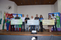 Nota Paraná premia vencedores durante Seminário de Educação Fiscal. Foto: Divulgação/SESA
