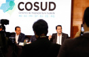 O governador Carlos Massa Ratinho Junior participou neste sábado (19), em Florianópolis (SC), da quinta reunião do Consórcio de Integração Sul e Sudeste (Cosud), que reúne os sete estados das duas regiões. Ratinho Junior destacou a importância de o consórcio discutir temas que colaborem com o País como um todo.